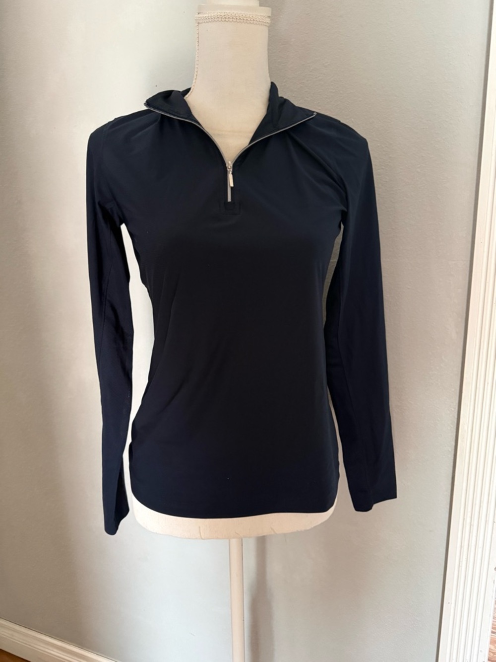 Navy Long Sleeve Top Athletic